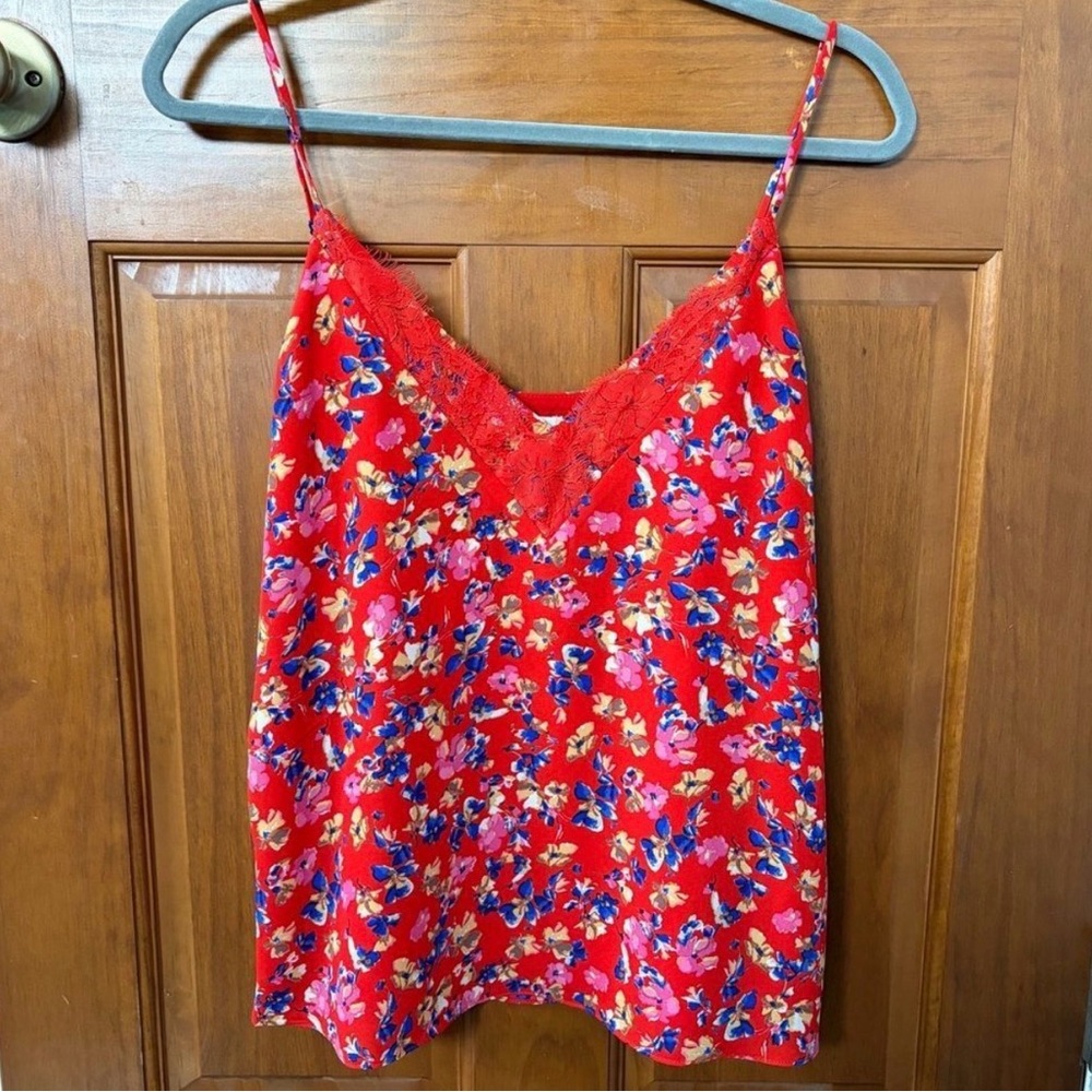 Socialite Red Floral Lace Camisole
